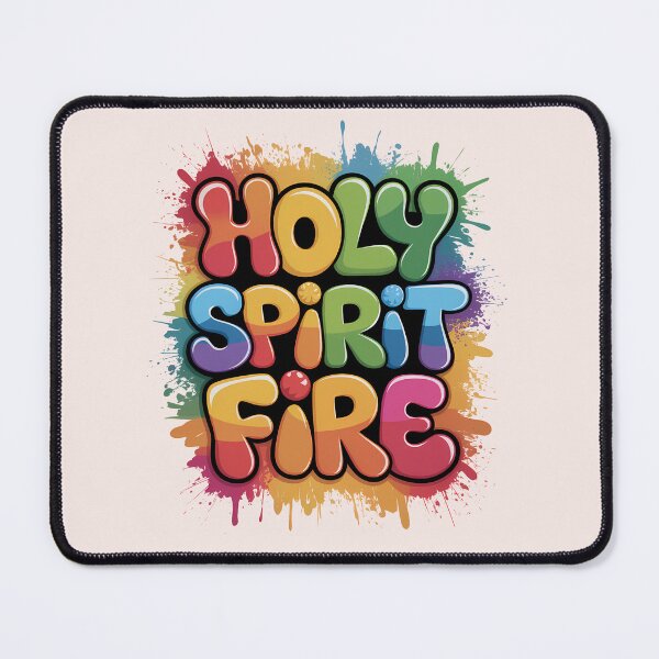 Item preview, Holy Spirit Fire Acts 2:3 Bold Graffiti Jesus Quote Street Art designed and sold by  KnitLuv.