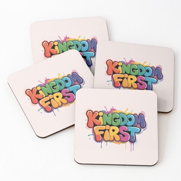 Item preview, Kingdom First Matt. 6:33 Graffiti Jesus Quote Colorful Street Art designed and sold by  KnitLuv.