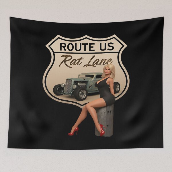 Item preview, Route US - Road 66 - Lost highway - Do the highway - Highway man - American roads - USA highway - Road US - Highway the original -  designed and sold by JansenGS.