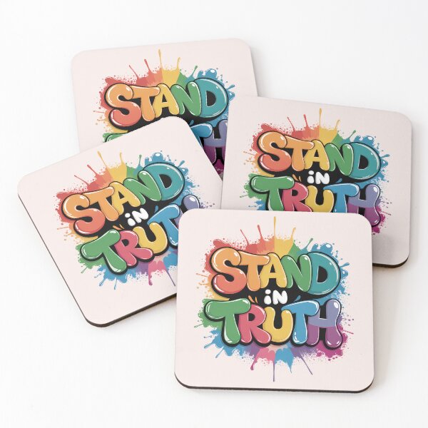 Item preview, Stand in Truth John 8:32 Bold Graffiti Jesus Quote Street Art designed and sold by  KnitLuv.