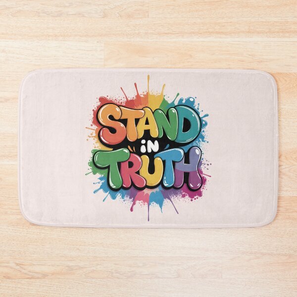 Item preview, Stand in Truth John 8:32 Bold Graffiti Jesus Quote Street Art designed and sold by  KnitLuv.
