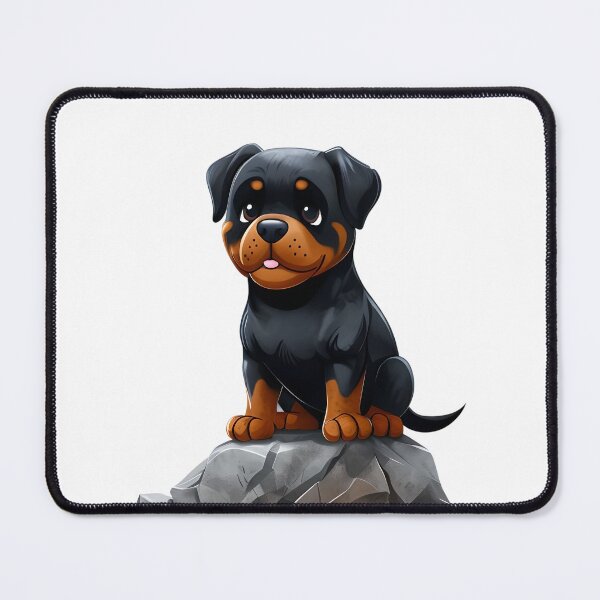 Artikelvorschau, Ein Rock Weiler - süßer Rottweiler-Welpe auf einem Felsen entworfen und verkauft von MountAshDesigns.