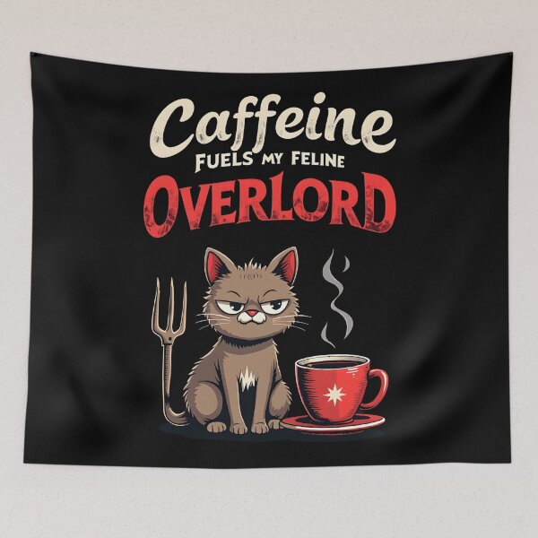 Item preview, Caffeine Fuels My Feline Overlord designed and sold by sekrecja.
