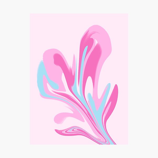 Item preview, Abstract Marbled Swirls in Pink, Light Pink, Magenta And Light Blue designed and sold by JulzPink.