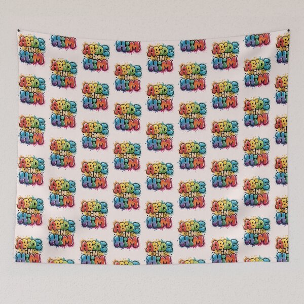 Item preview, Abide in Him John 15:5 Bold Graffiti Jesus Quote Street Art designed and sold by  KnitLuv.