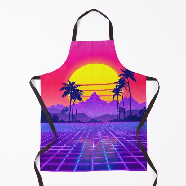 Item preview, Retro 80s Synthwave Sunset – Neon Grid & Palm Trees designed and sold by svarupa.