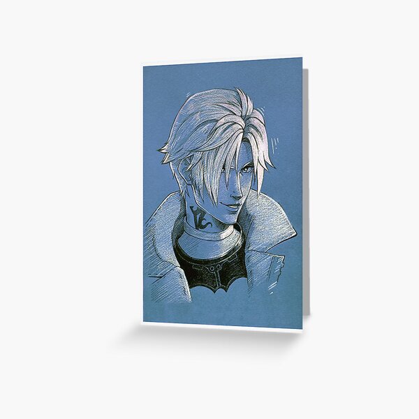 Artikel-Vorschau von Thancred Monochrom-Porträtdruck, designt und verkauft von Lynzendra.