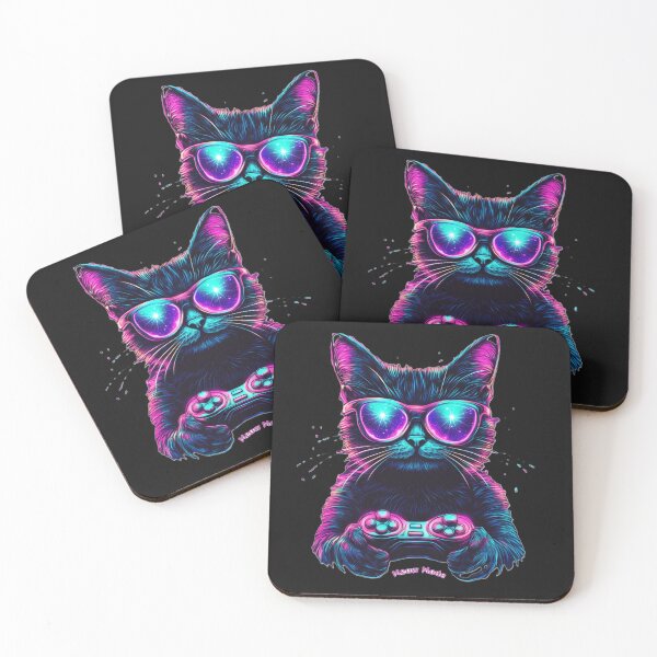 Item preview, Neon Cat Gamer - Meow Mode designed and sold by Zentuary.