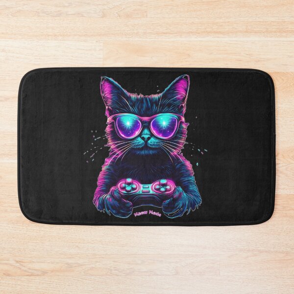 Item preview, Neon Cat Gamer - Meow Mode designed and sold by Zentuary.