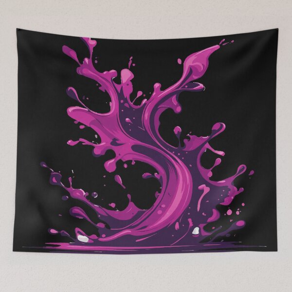 Item preview, Elegant Purple Paint Splash Abstract Art designed and sold by Moss and Moon Studio.