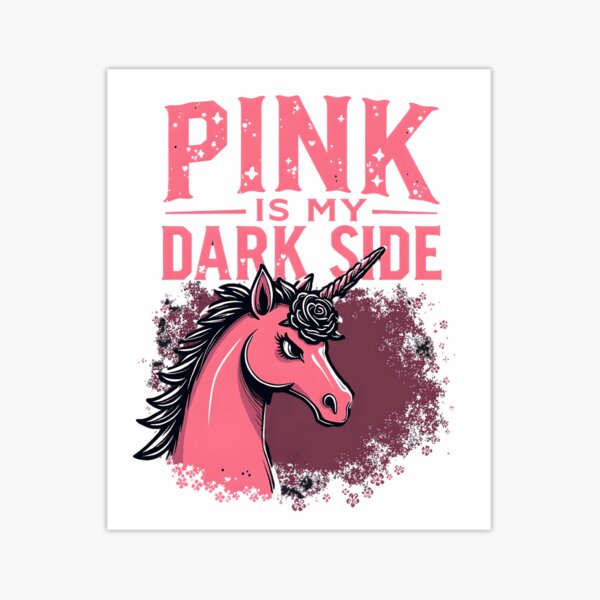 Item preview, Pink Is My Dark Side – Gothic Unicorn designed and sold by sekrecja.