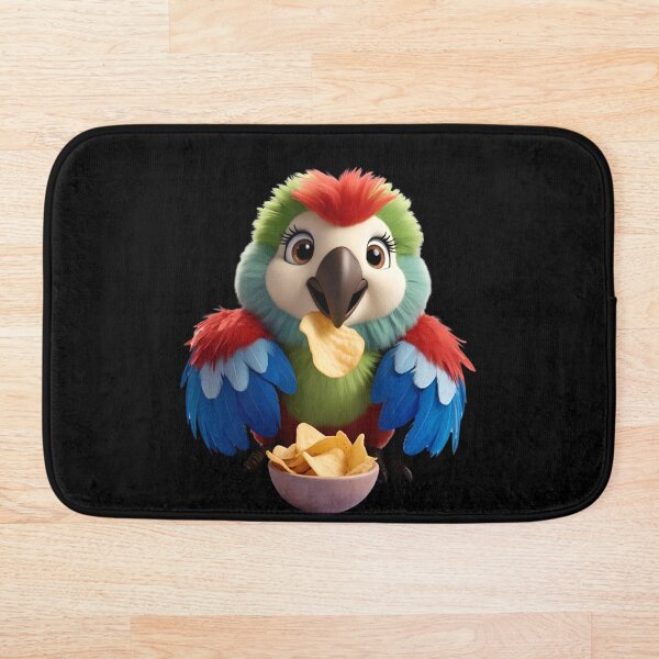 Item preview, Cute Parrot Eating Chips designed and sold by GrafiShop.