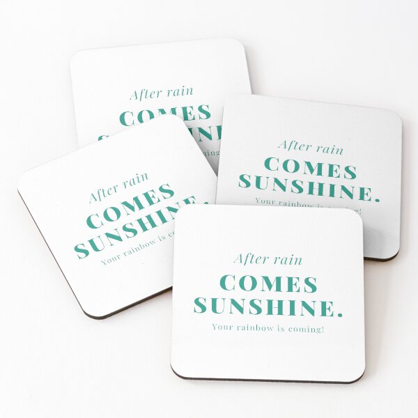 Item preview, After Rain Comes Sunshine Celadon Letters Bright Hope designed and sold by SplashTastic.