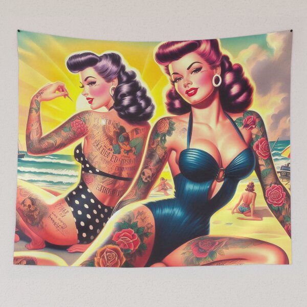 Item preview, Retro Tattooed Pin-ups designed and sold by PulpVintage.