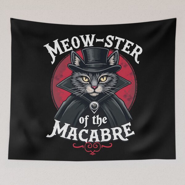 Item preview, Meow-ster of the Macabre – Gothic Cat designed and sold by sekrecja.