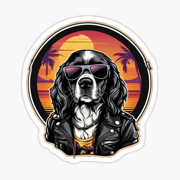 Vista previa del artículo con la obra «Spaniel rock and roll», diseñado y vendido por XaCreations.