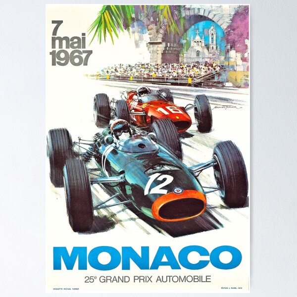Item preview, Vintage Monaco Grand Prix 1967 Racing designed and sold by thundergearshop.