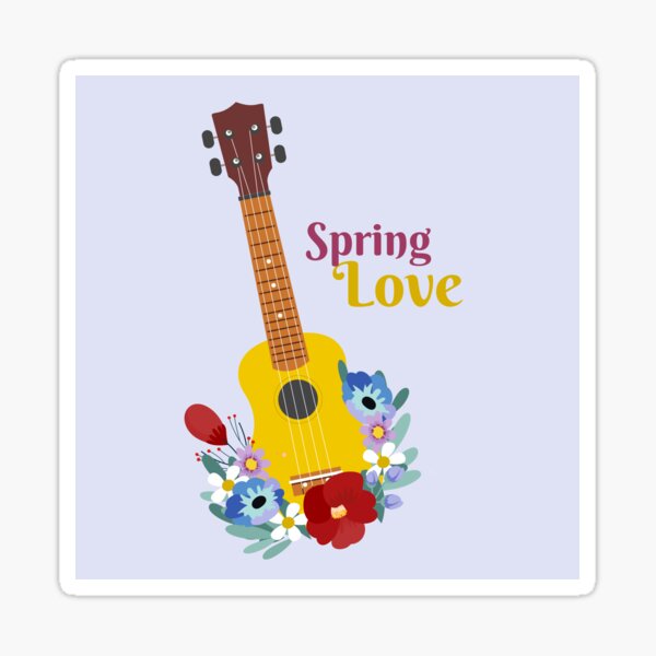 Item preview, Spring Love Illustration Flowers Ukulele designed and sold by AlginaPugachova.