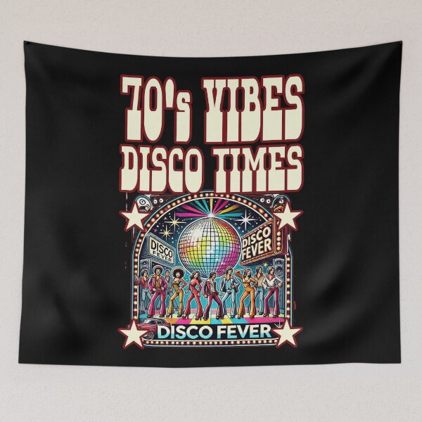 Item preview, 70'S VIBES DISCO TIMES retro nostalgic disco club dancehall mirrorball  designed and sold by Jt41.