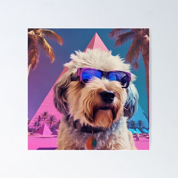 Item preview, Dog synthwave  designed and sold by XaCreations.