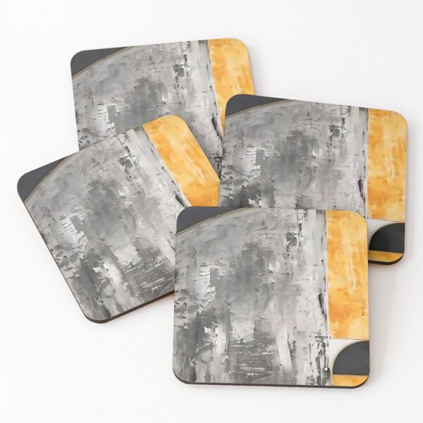 Item preview, Abstract Golden Ratio Yellow Grey Black designed and sold by dekoAnnART.