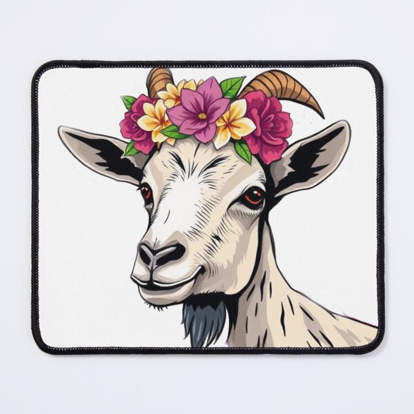 Item preview, Goat With Flower Crown designed and sold by SpazticGoat.
