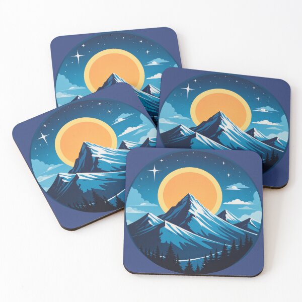 Item preview, Sunlit Peaks: A Mountain Adventure Under Starry Skies designed and sold by REPTISLAV.
