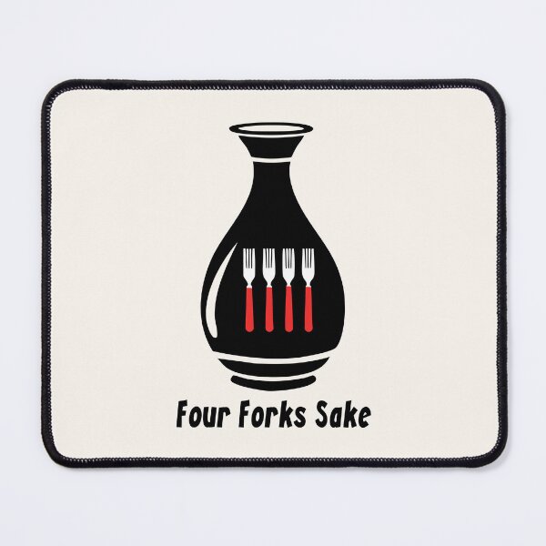 Item preview, Four Forks Sake Funny Pun designed and sold by eldram.