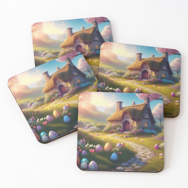 Item preview, Easter Scene With Cottage and Eggs designed and sold by Kathy Weaver.