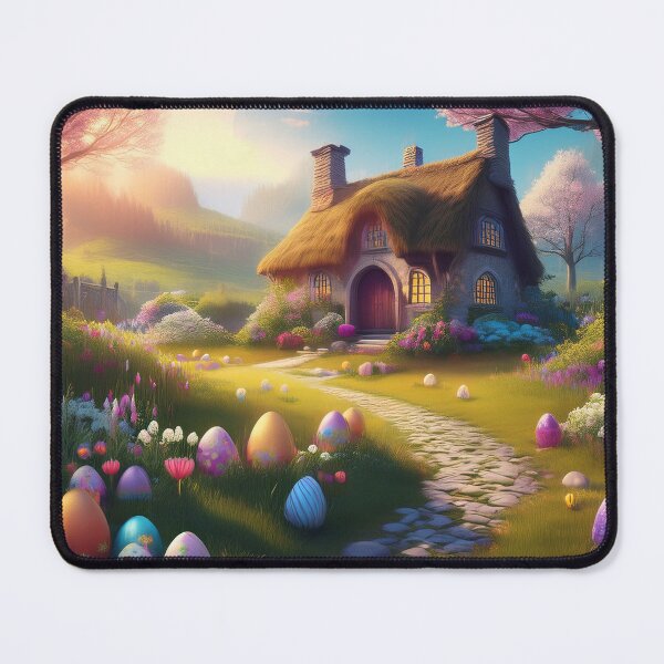 Item preview, Easter Scene With Cottage and Eggs designed and sold by Kathy Weaver.