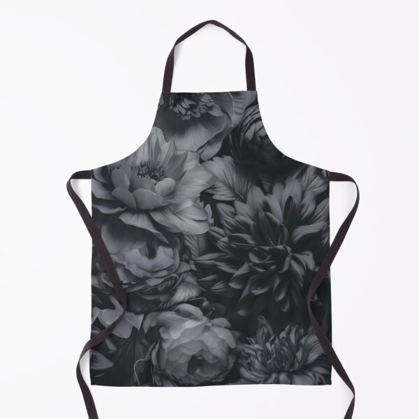 Artikelvorschau, Opulente Barockblumen Moody Botanical Art Silbergrau entworfen und verkauft von artsandsoul.