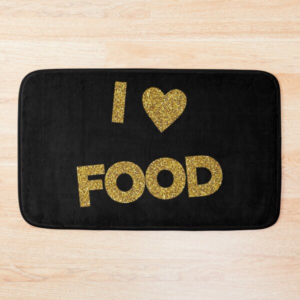 Item preview, I Love Food (Gold Glitter Edition) designed and sold by asanaworld.