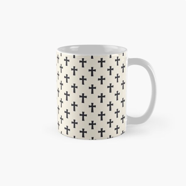 Item preview, black crosses on beige background designed and sold by PoppyLaneStudio.