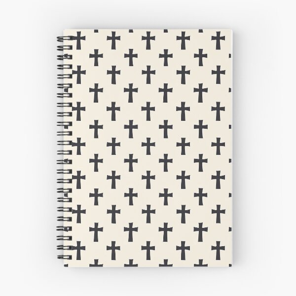 Item preview, black crosses on beige background designed and sold by PoppyLaneStudio.