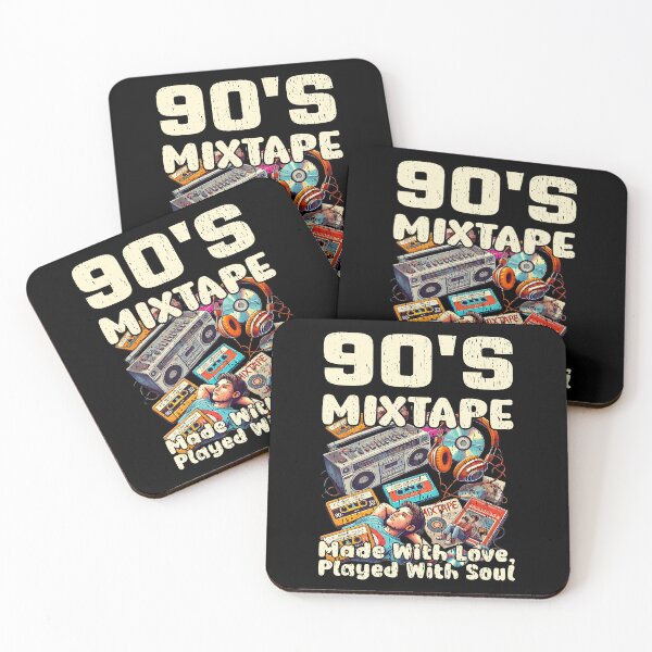 Item preview, 90'S MIXTAPE MADE WITH LOVE PLAYED WITH SOUL retro music mixtape cassette vibes vintage cd's  designed and sold by Jt41.