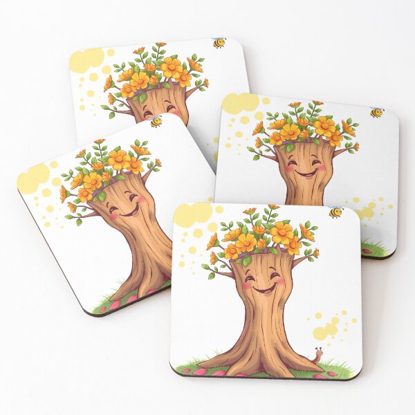 Item preview, Cute Smiling Tree Character Illustration designed and sold by svarupa.