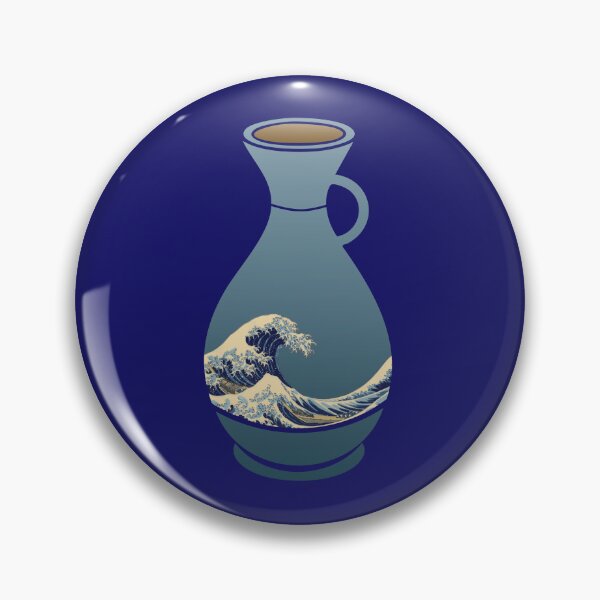 Item preview, Great Wave of Kanagawa Sake Bottle designed and sold by eldram.