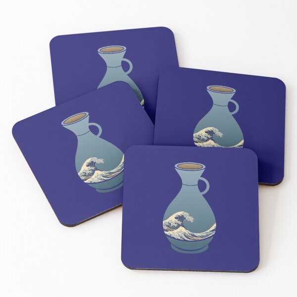 Item preview, Great Wave of Kanagawa Sake Bottle designed and sold by eldram.