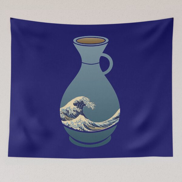 Item preview, Great Wave of Kanagawa Sake Bottle designed and sold by eldram.