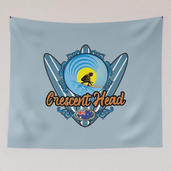 Item preview, Crescent Head Australia surfer vintage surfboard designed and sold by studioss76.