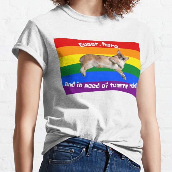 Artikel-Vorschau von Dieser seltsame Corgi braucht eine Bauchkraulung! (Regenbogen), designt und verkauft von Queer-Corgi.