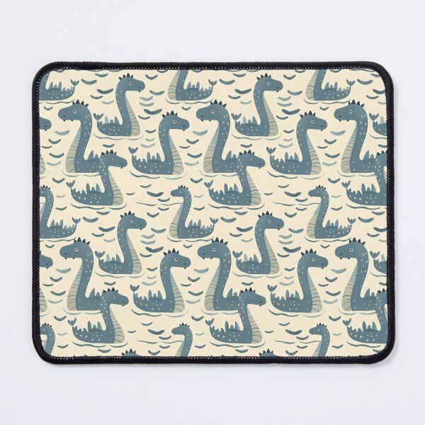 Item preview, cute sea monster in blue and beige designed and sold by PoppyLaneStudio.