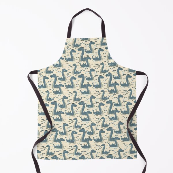 Item preview, cute sea monster in blue and beige designed and sold by PoppyLaneStudio.