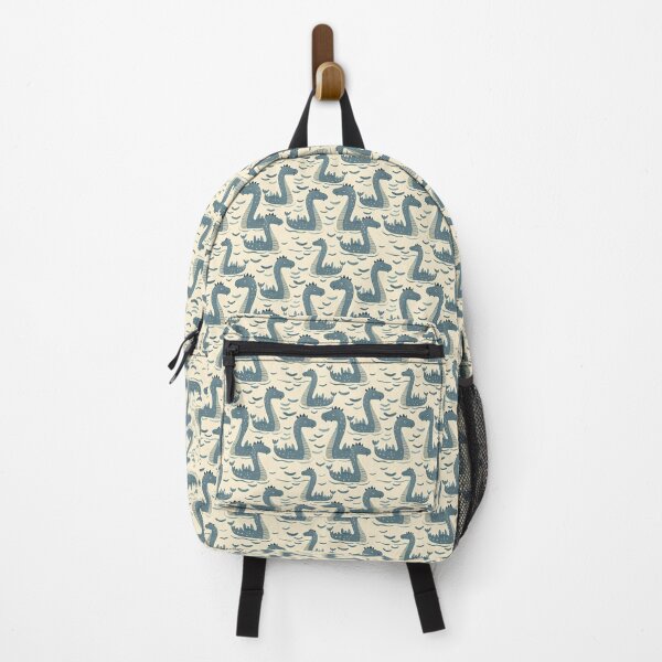 Item preview, cute sea monster in blue and beige designed and sold by PoppyLaneStudio.