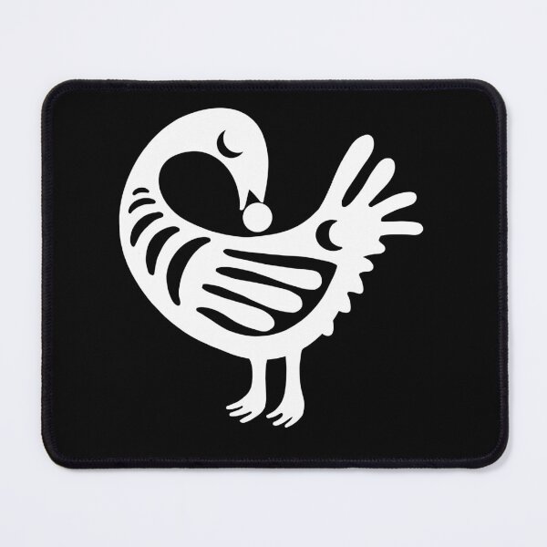 Item preview, Sankofa Bird Minimal logo design in white designed and sold by Robobonez.