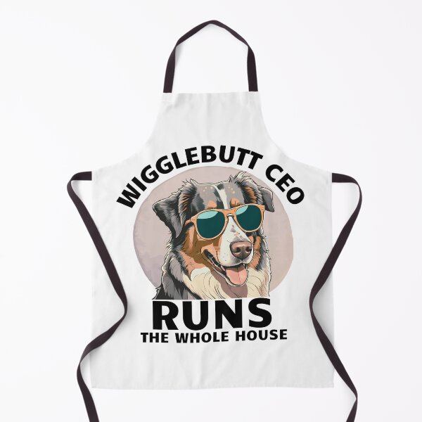 Item preview, Wigglebutt CEO, runs the whole house. Australian shepherd designed and sold by MySciPic.