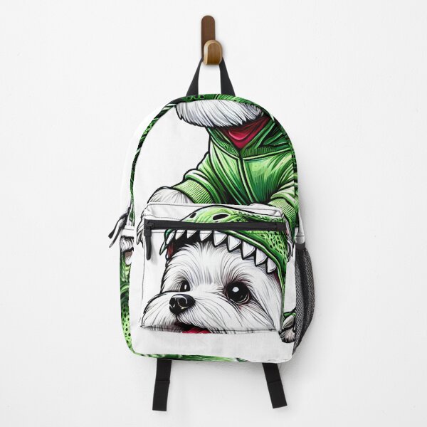 Item preview, Funny Maltese Wearing Dinosaur Outfit Dog Lover designed and sold by Kimberley King Art King Art.