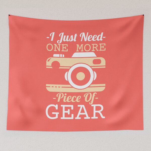 Item preview, I Just Need One More Piece Of Gear - Camera gear funny photographer designed and sold by Artify Shirts.