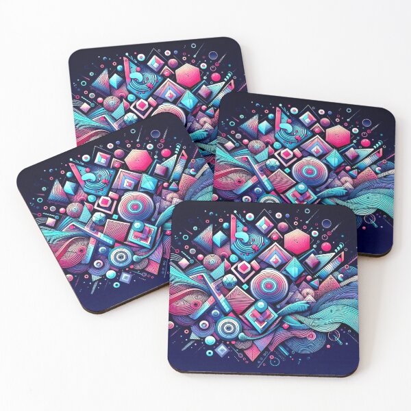Item preview, Neon colors with geometric decorative shapes  designed and sold by Dogandesighn.