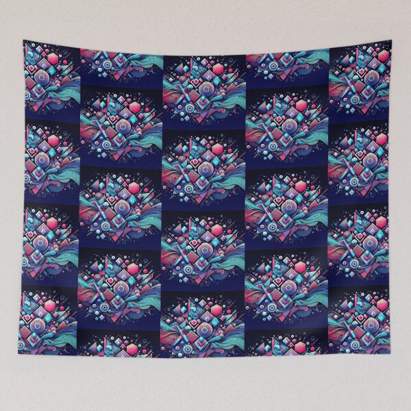 Item preview, Neon colors with geometric decorative shapes  designed and sold by Dogandesighn.
